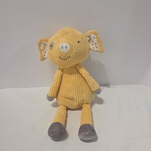 Rare Hallmark There For You Crew Yellow Pig Plush Chenille 13"